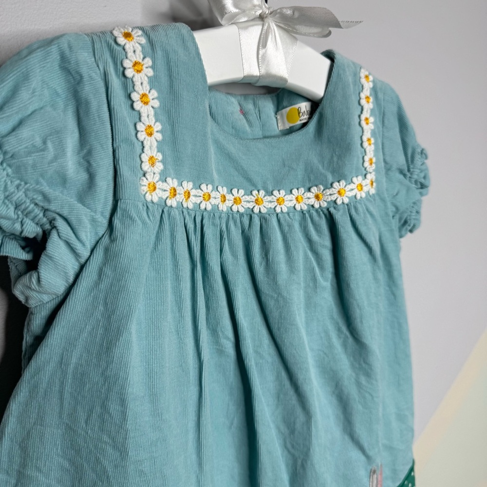 Mini Boden light corduroy bunny  girl dress - Picture 3 of 9